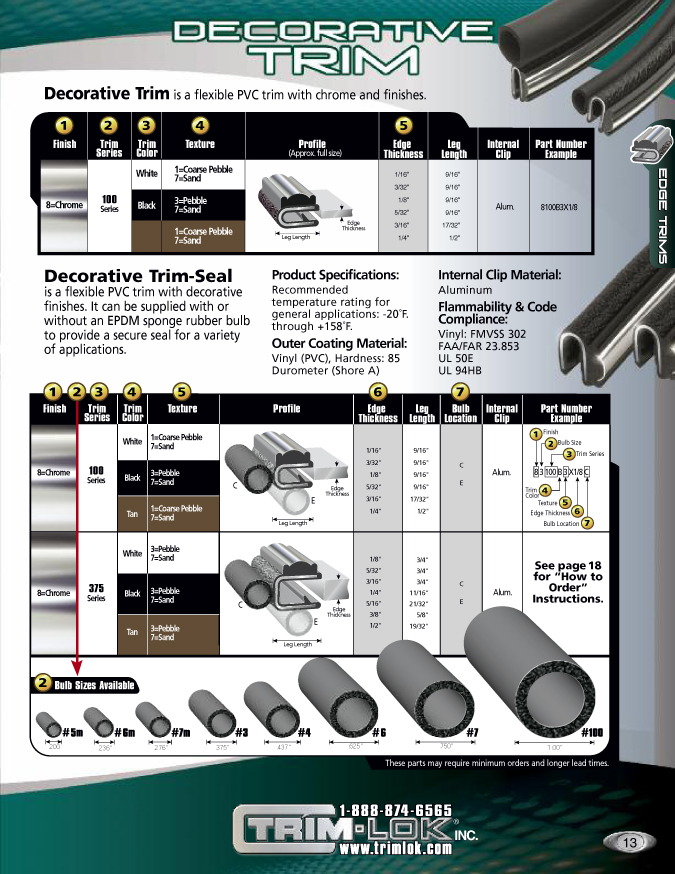 TrimLok Catalog Edge Trim, Rubber Seal Products TrimLok